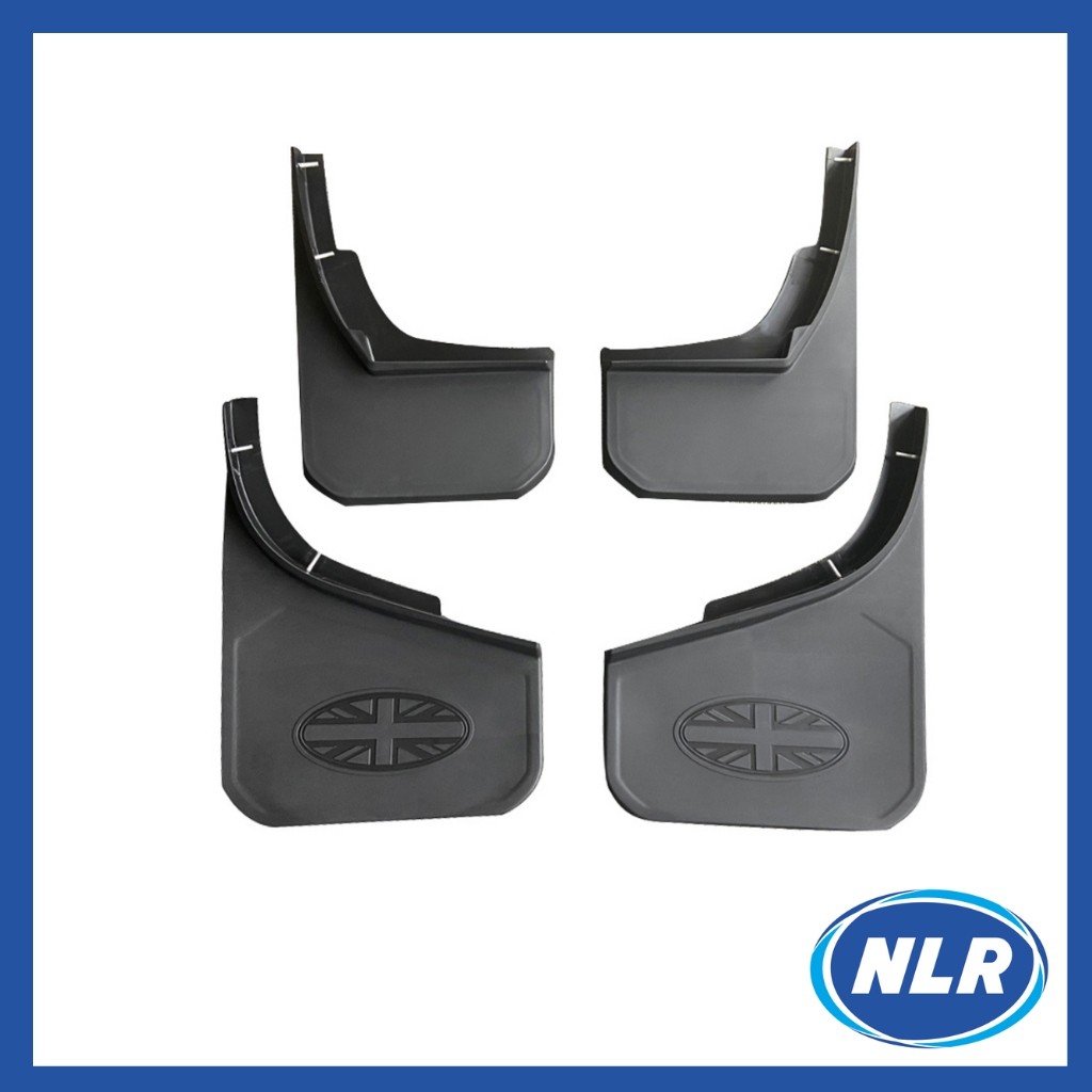 Aftermarket Mudflap Set Fits Defender 2020+ (L663) Union Jack Variant - Black - 118
