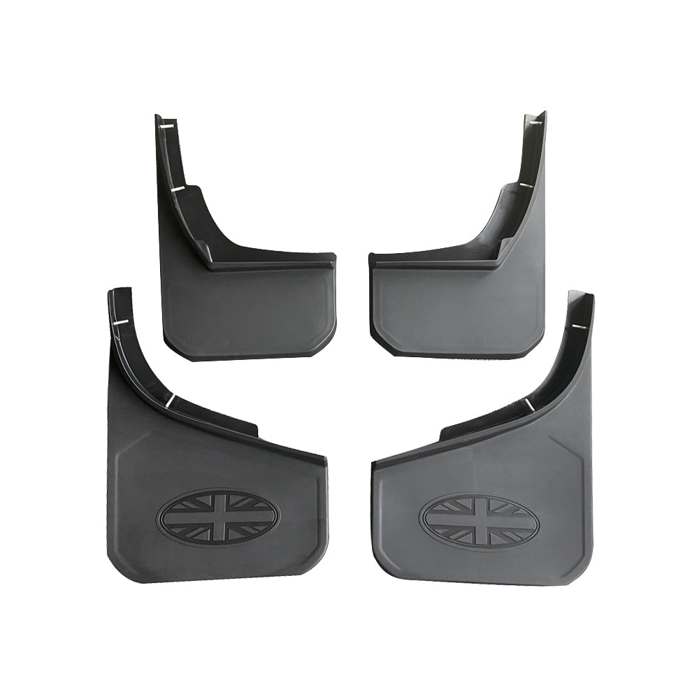 Aftermarket Mudflap Set Fits Defender 2020+ (L663) Union Jack Variant - Black - 118