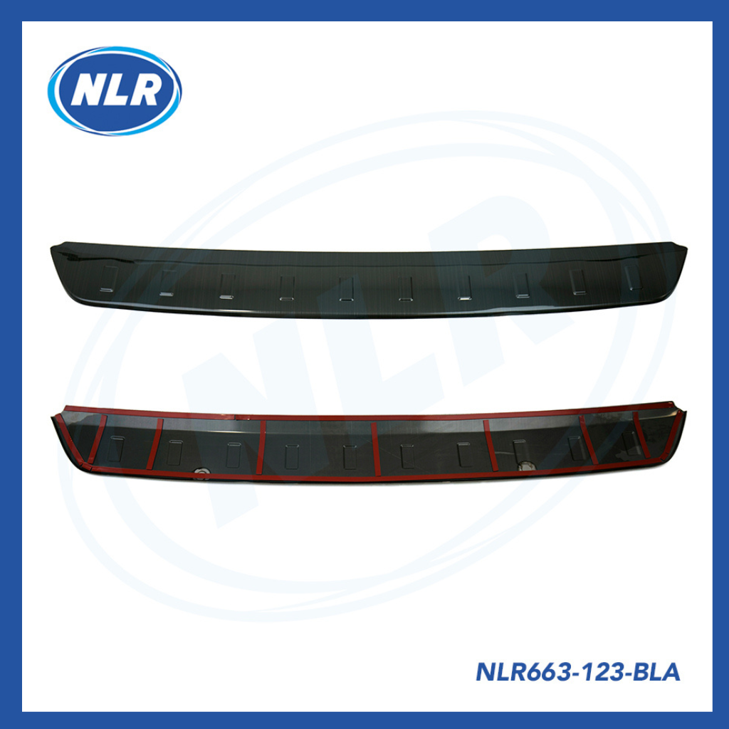 Aftermarket Rear Bumper Metal Scuff Plate Black for Land Rover New Defender - 123-BLA