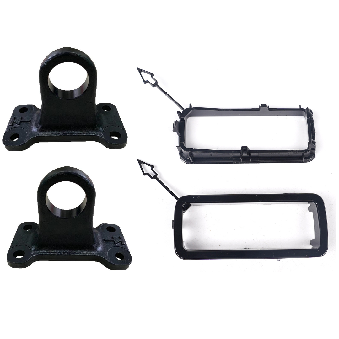 Aftermarket Tow Hooks and Surrounds Fits Land Rover Defender 2020+ (L663), Black - 18/201