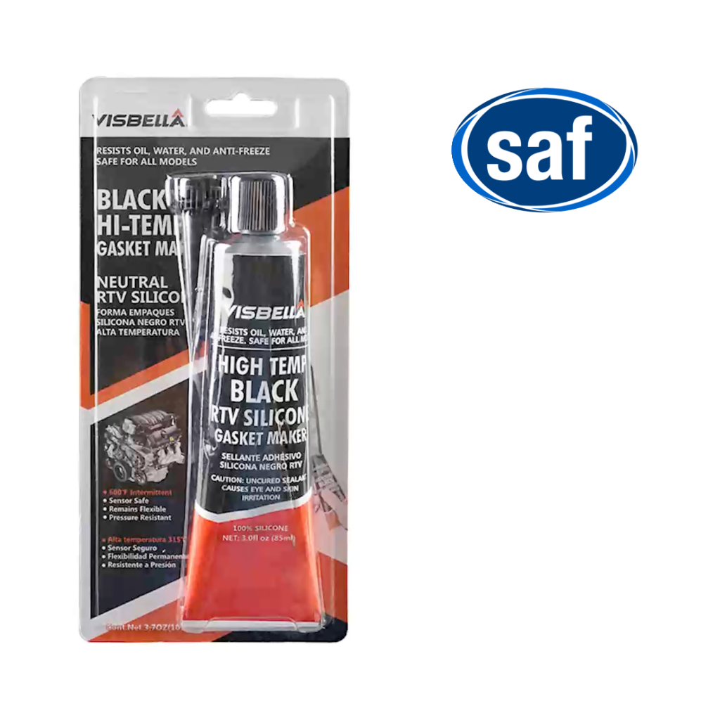 Visbella RTV Silicone High Temp Black Gasket Sealant -80°F 600°F