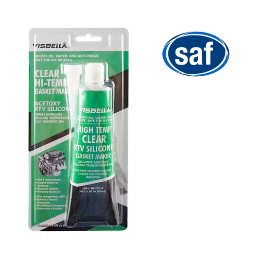 Visbella RTV Silicone High Temp Clear Gasket Sealant -80°F  500°F