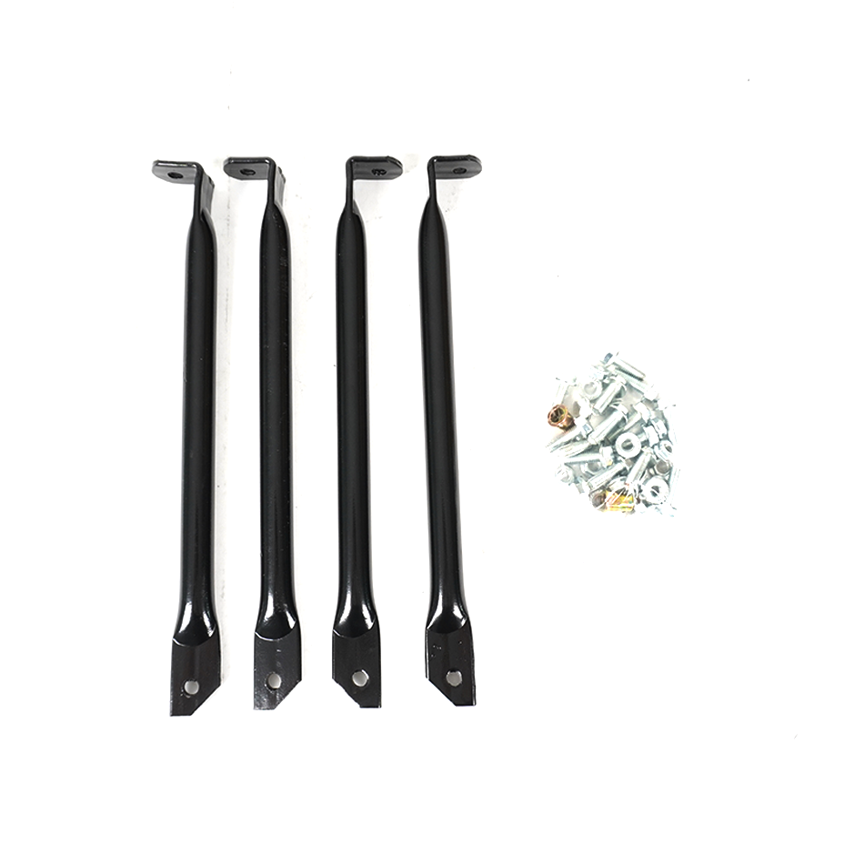 Tubular Side Steps Black/Silver Fire & ice Style for Classic Defender 110 - E110