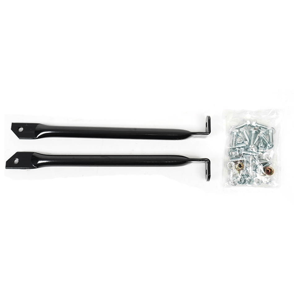 Classic Defender 90 Tubular Side Steps Black/Silver Fire & Ice Style - E190