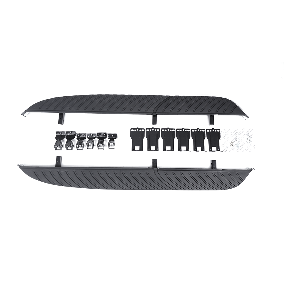 Running Board Side Steps Only Black/Silver for Land Rover Freelander 2 2007-2015 - E38