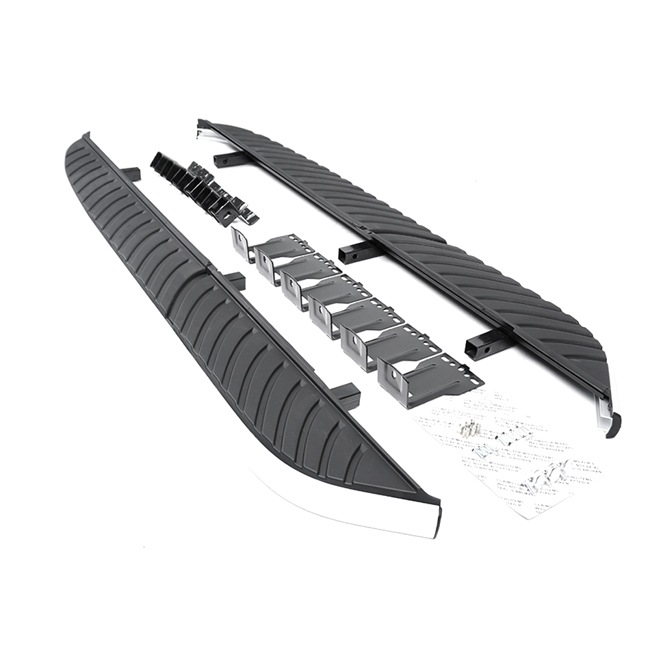 Running Board Side Steps Only Black/Silver for Land Rover Freelander 2 2007-2015 - E38