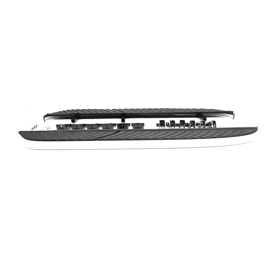 Running Board Side Steps Only Black/Silver for Land Rover Freelander 2 2007-2015 - E38