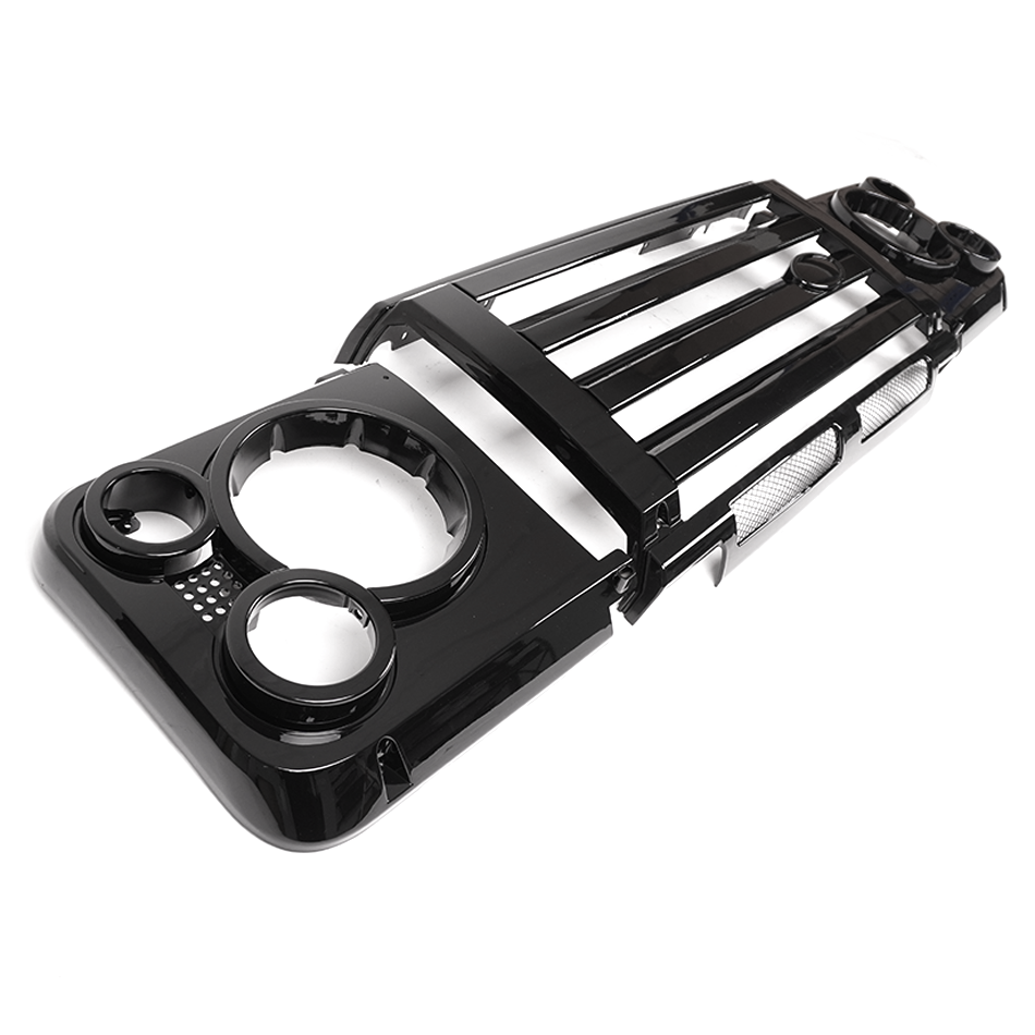 SVX Style Front Grille Gloss Black & Headlamp Cases for Classic Defender 2007+ - E41