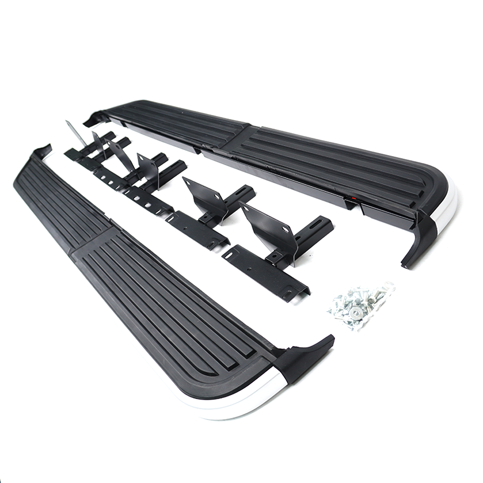 Discovery 3/4 2005 - 2015 Side Steps Running Boards Black & Silver - E46