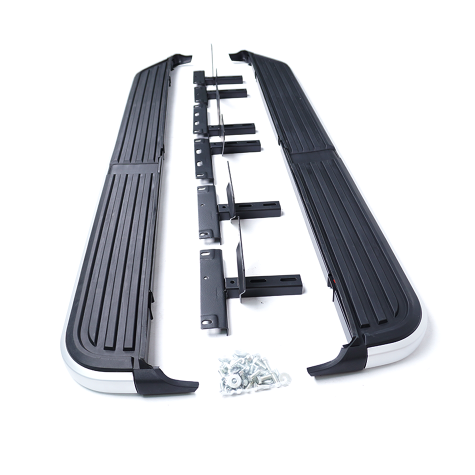 Discovery 3/4 2005 - 2015 Side Steps Running Boards Black & Silver - E46