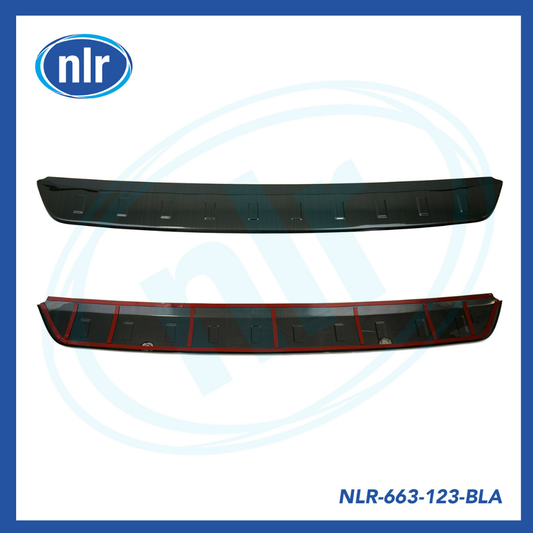 Aftermarket Rear Bumper Metal Scuff Plate Black for Land Rover New Defender - 123-BLA