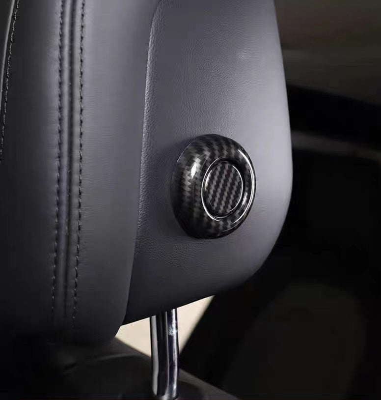 Front Seat Headrests Carbon Fibre Style Buttons For New Defender 2020+ (L663) - 75