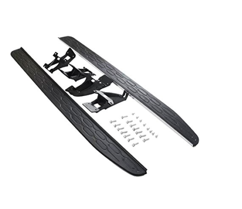 Land Rover Discovery 5 2016 Onwards Black/Silver Running Boards Side Step Bars for L462 - E131