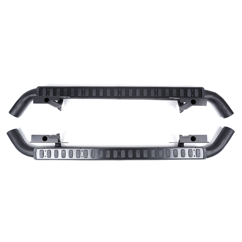 Classic Defender 110 Side Steps Tubular All Black - E109