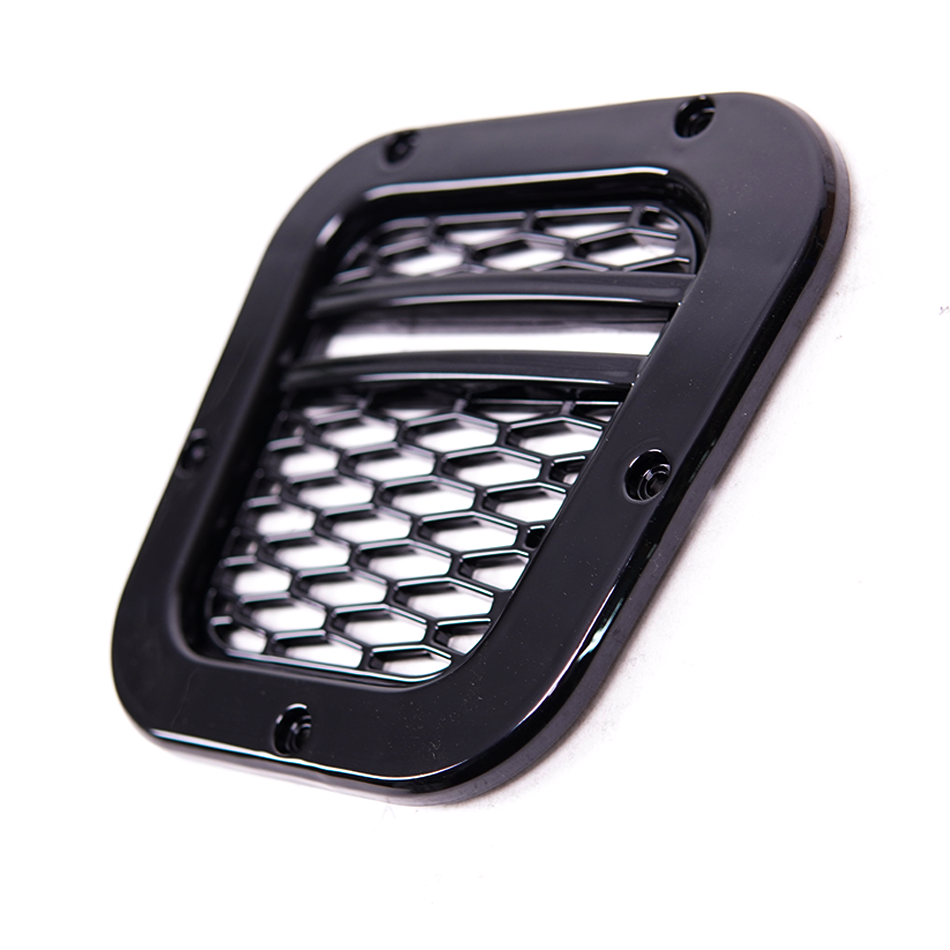 Side Wing Vent Intake Upgrade SVX XS Style Gloss Black for Land Rover Defender - E12