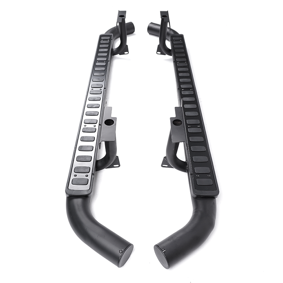 Classic Defender 110 Side Steps Tubular All Black - E109
