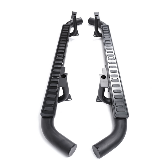 Side Steps Tubular All Black for Classic Defender 110 - E109