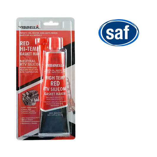 Visbella RTV Silicone High Temp Red Gasket Sealant -80°F 650°F