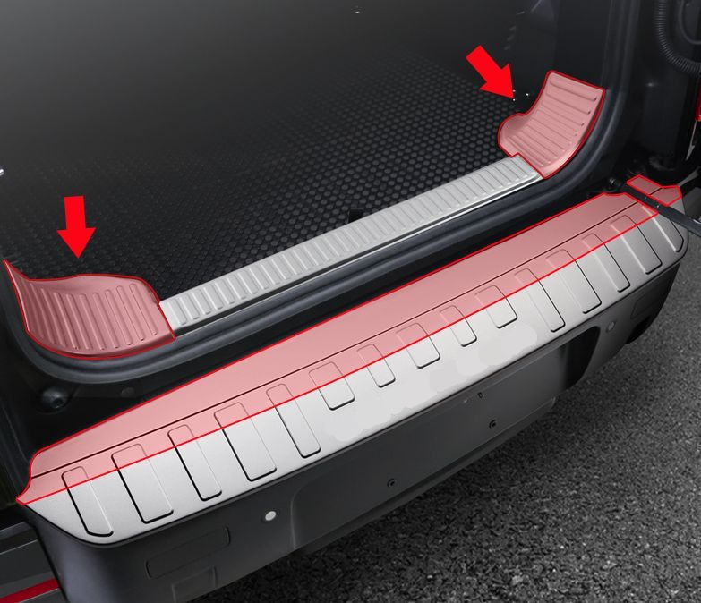 Aftermarket Rear Door Internal Protector Set Fits Land Rover New Defender 2020+ (L663) - Black - 264