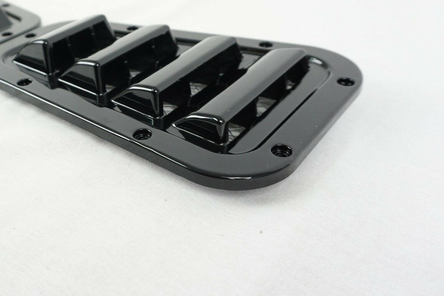 Top Air Intake Vents Gloss Black Wing Bonnet Set for Classic Defender - E17