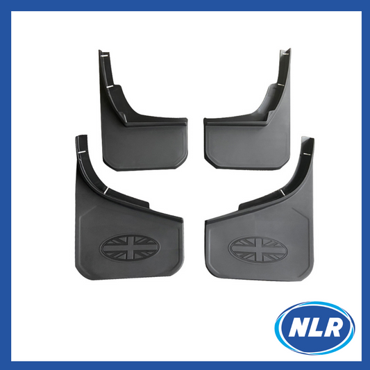 Aftermarket Mudflap Set Fits Defender 2020+ (L663) Union Jack Variant - Black - 118