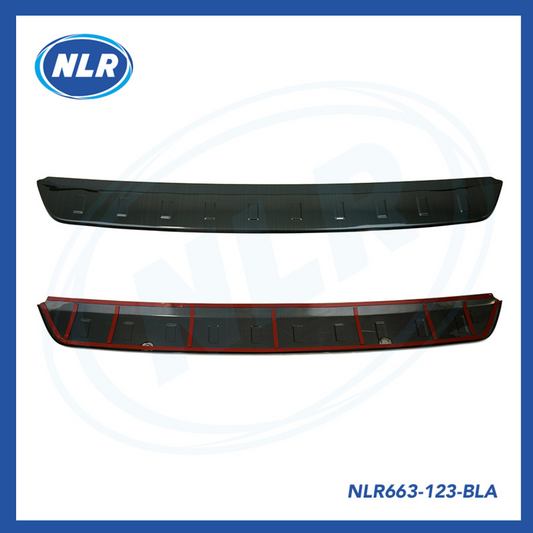 Aftermarket Rear Bumper Metal Scuff Plate Black for Land Rover New Defender - 123-BLA