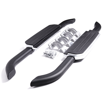 Defender L663 Running Board Side Steps Black & Silver for 90 - E903