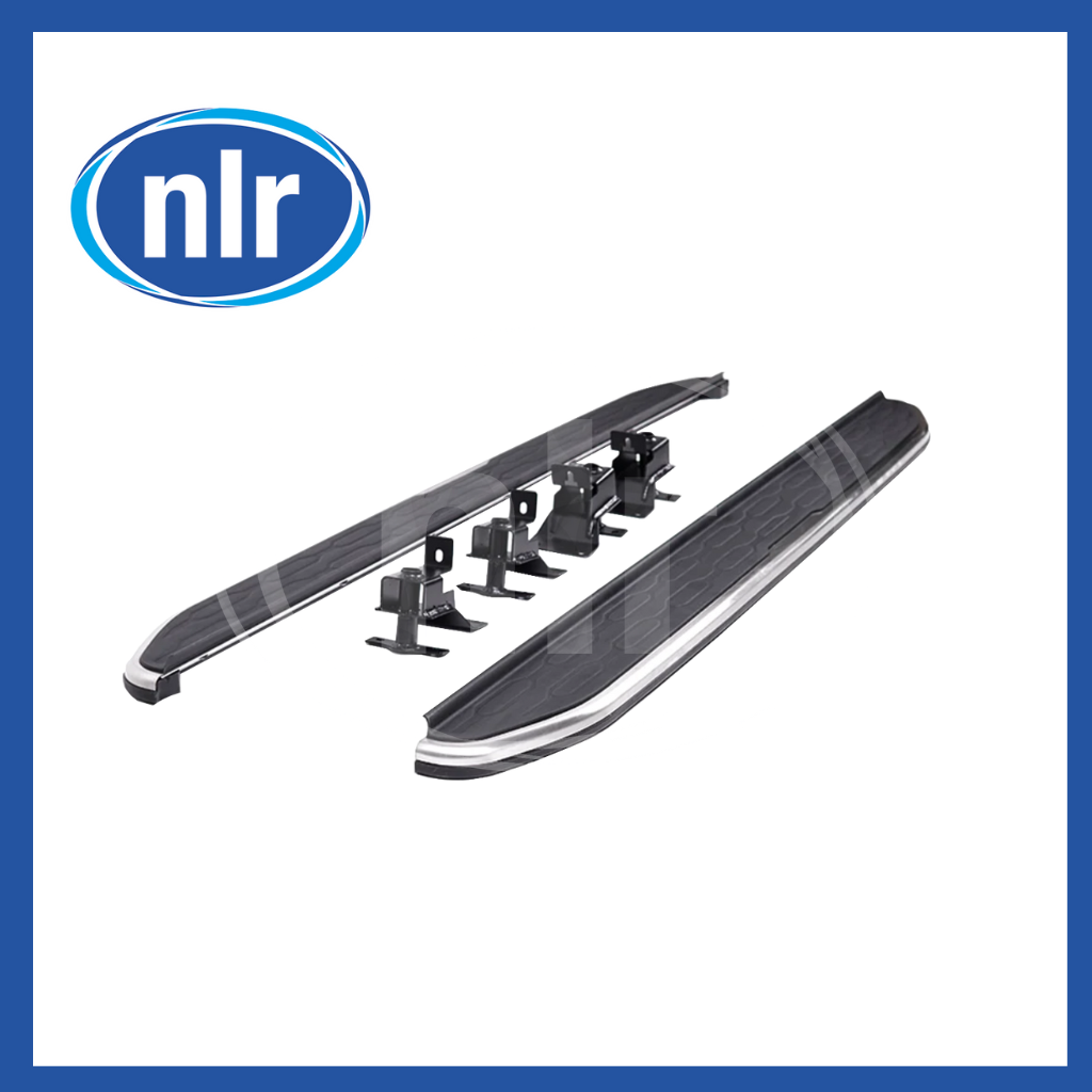 Black/Silver Aftermarket Side Steps Fits Land Rover Discovery Sport