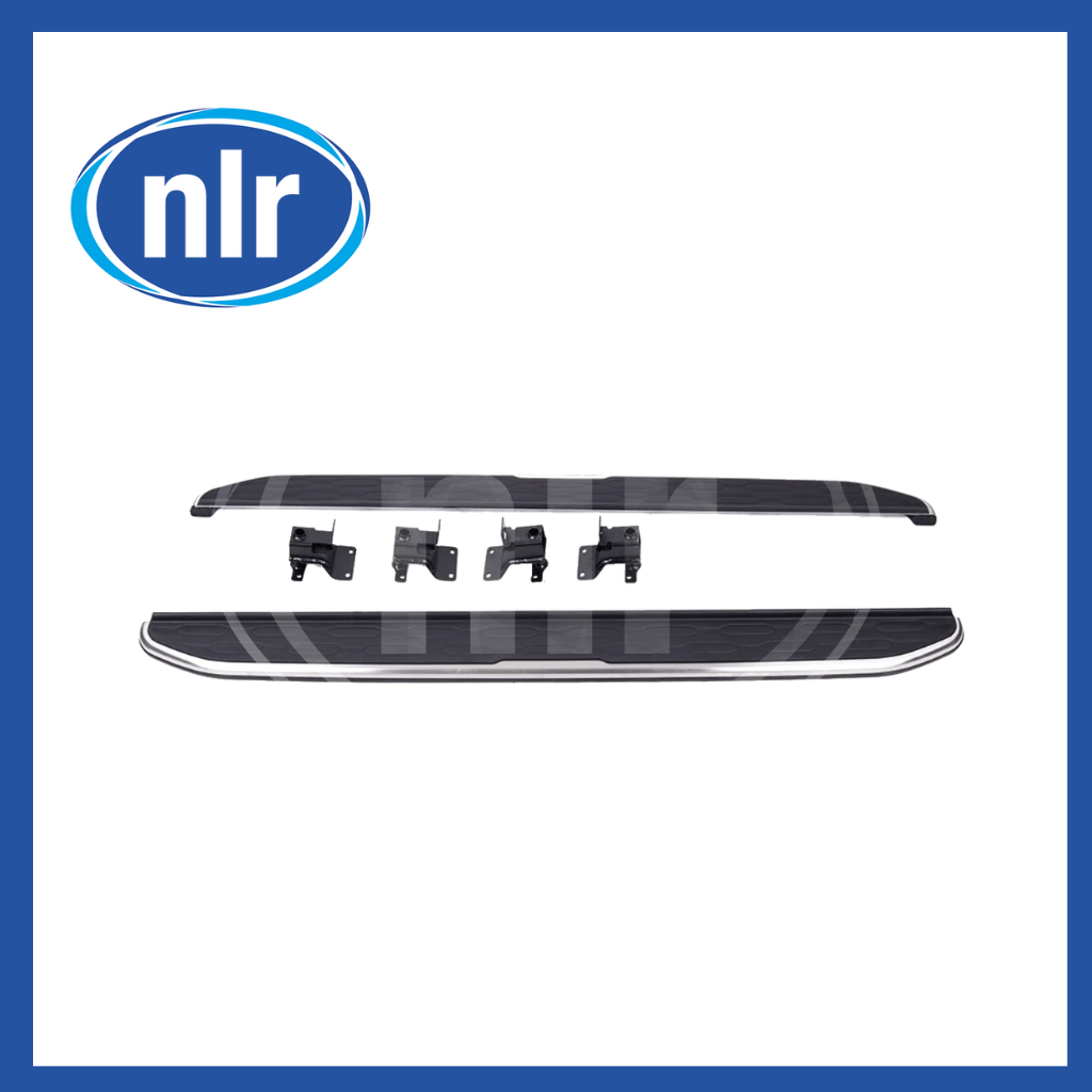 Black/Silver Aftermarket Side Steps Fits Land Rover Discovery Sport