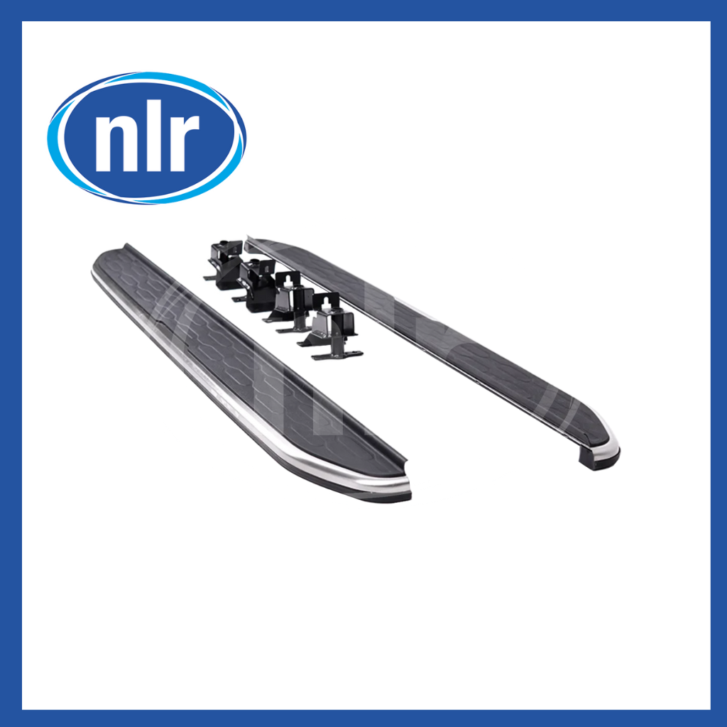 Black/Silver Aftermarket Side Steps Fits Land Rover Discovery Sport