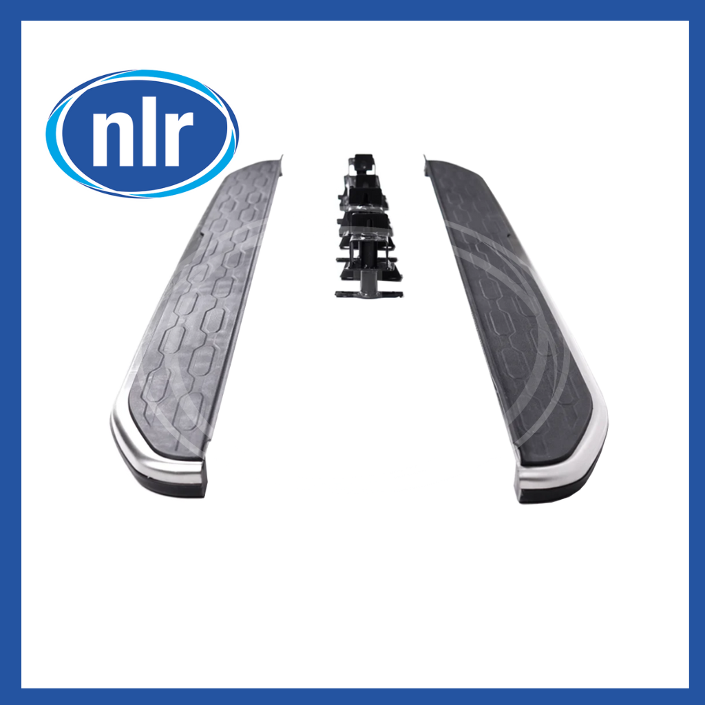 Black/Silver Aftermarket Side Steps Fits Land Rover Discovery Sport