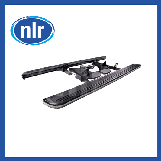 Aftermarket Side Steps + Mudflaps For Range Rover Vogue L322 Black/Silver