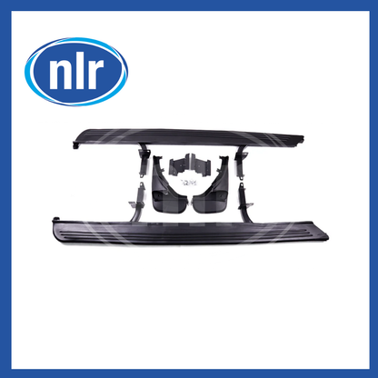 Aftermarket Side Steps + Mudflaps For Range Rover Vogue L322 Black/Silver