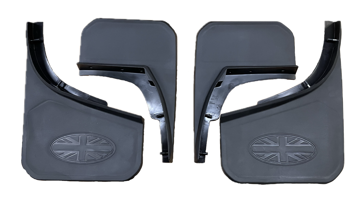 Mudflap Set Fits Defender 2020+ (L663) Union Jack Variant - Black - 118