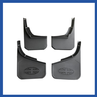 Aftermarket Mudflap Set Fits Defender 2020+ (L663) Union Jack Variant - Black - 118