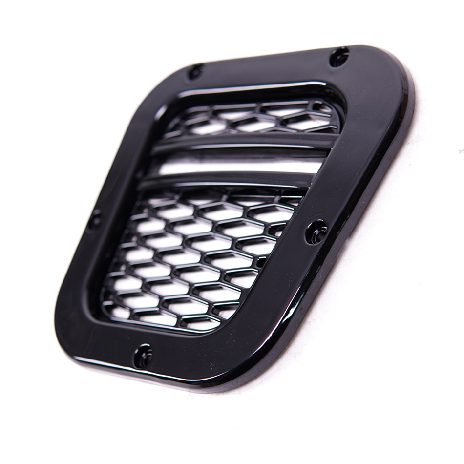 Defender Side Wing Vent Intake Upgrade SVX XS Style Gloss Black - E12