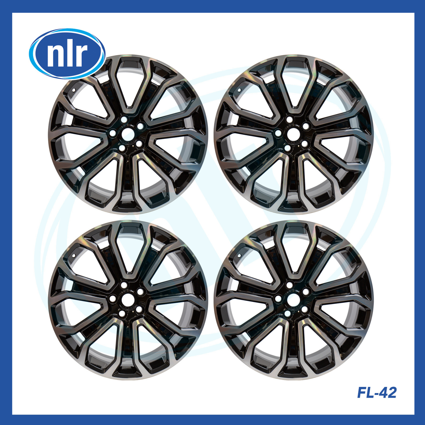 4x 22” Alloy Wheels Fits Land Rover Defender L663 Diamond Cut Gloss Black